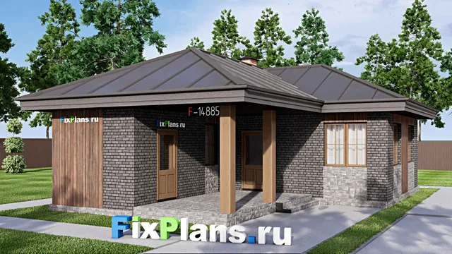 Проект бани 9 на 12, площадью 70 м² с терассой и санузлом