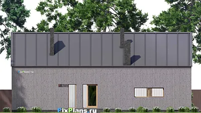 Проект дома с мансардой 13 на 19, площадью 250 м² с 3 спальнями — фасад 3