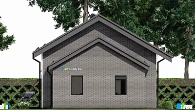 Проект дома с мансардой 9 на 17, площадью 210 м² с террасой, балконом, гаражом на 1 машину и 4 спальнями (F-2825) — фасад 4