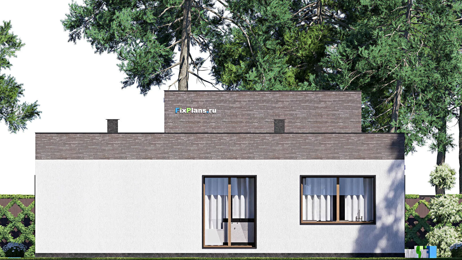 F-18836 - Проект одноэтажного дома 14 на 24, площадью 230 м² с 3 спальнями