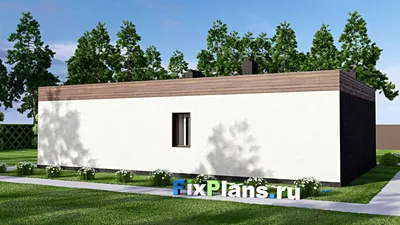 Проект бани 10 на 16, площадью 130 м² с терассой и санузлом — фасад 2