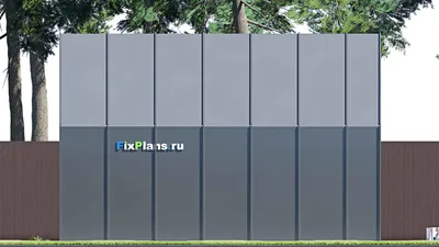 Проект гаража 8 на 8, площадью 50 м² на 2 машиноместа (F-21014) — фасад 5