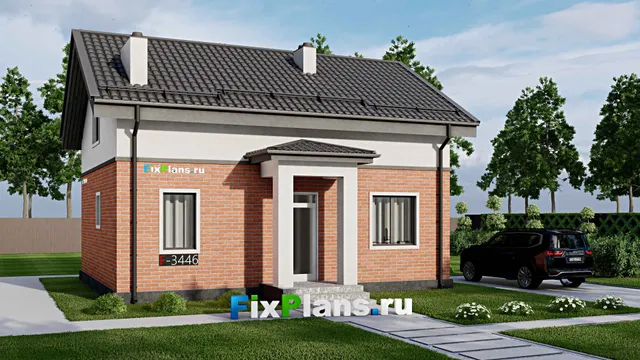 Проект дома с мансардой 9 на 10, площадью 130 м² с террасой и 3 спальнями