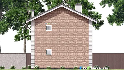 Проект двухэтажного дома 9 на 12, площадью 150 м² с балконом и 2 спальнями — фасад 6
