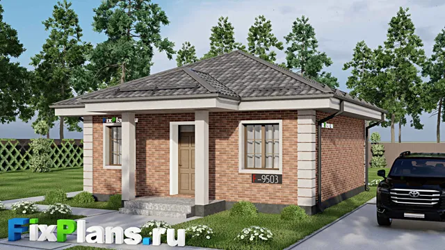 Проект бани 9 на 13, площадью 70 м² с терассой, санузлом и спальней