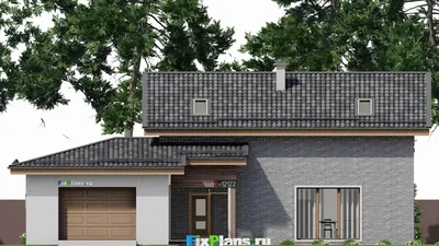 Проект дома с мансардой 13 на 18, площадью 200 м² с 4 спальнями — фасад 3