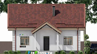 Проект дома с мансардой 12 на 13, площадью 160 м² с террасой и 3 спальнями — фасад 3