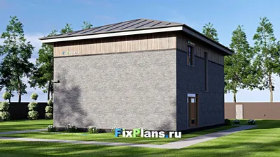 Проект двухэтажного дома 10 на 13, площадью 170 м² с 3 спальнями — фасад 2