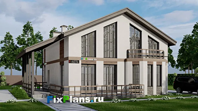Проект дома с мансардой 12 на 14, площадью 240 м² с баней и 4 спальнями