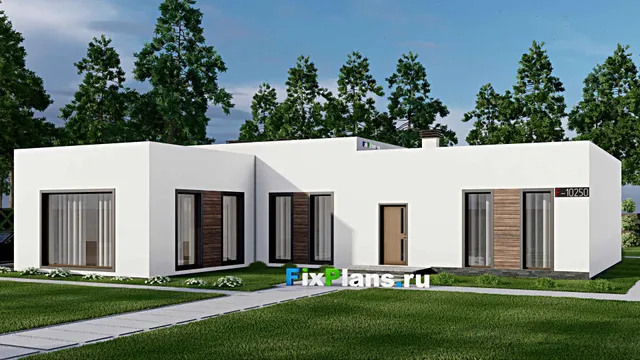 Проект одноэтажного дома 17 на 19, площадью 170 м² с террасой и 3 спальнями