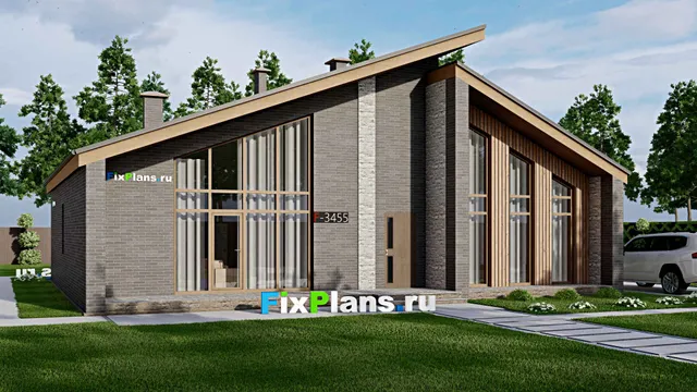 Проект одноэтажного дома 14 на 15, площадью 170 м² с террасой и 3 спальнями