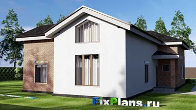 Проект одноэтажного дома 13 на 19, площадью 240 м² с 5 спальнями — фасад 2