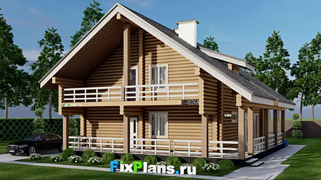 Проект дома с мансардой 13 на 15, площадью 270 м² с террасой и 3 спальнями