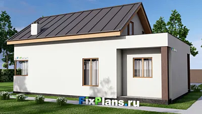 Проект дома с мансардой 10 на 17, площадью 190 м² с 3 спальнями — фасад 2