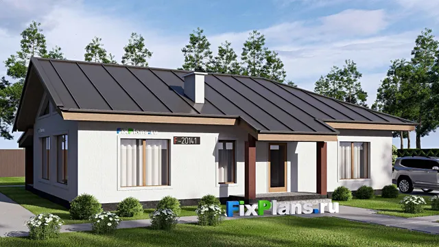 Проект одноэтажного дома 16 на 17, площадью 180 м² с террасой и 3 спальнями