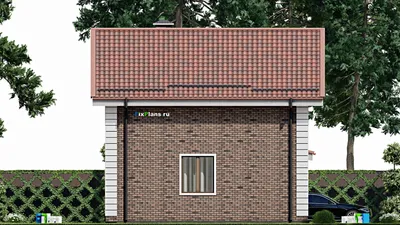 Проект дома с мансардой 9 на 9, площадью 120 м² с 3 спальнями — фасад 4