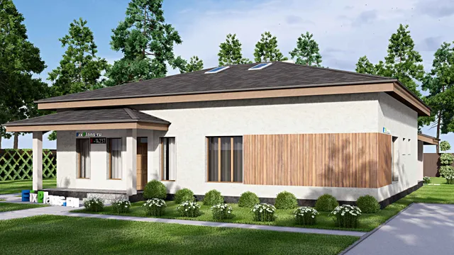 Проект дома с мансардой 16 на 17, площадью 280 м² с террасой и 3 спальнями
