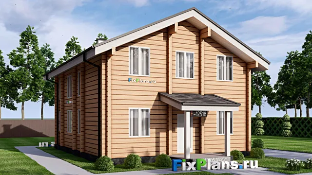 Проект дома с мансардой 10 на 14, площадью 170 м² с 5 спальнями