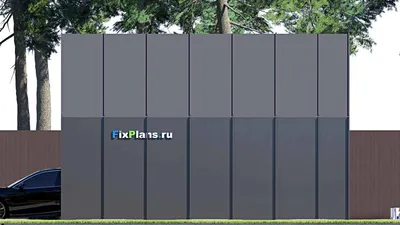 Проект гаража 8 на 8, площадью 50 м² на 2 машиноместа (F-21032) — фасад 5