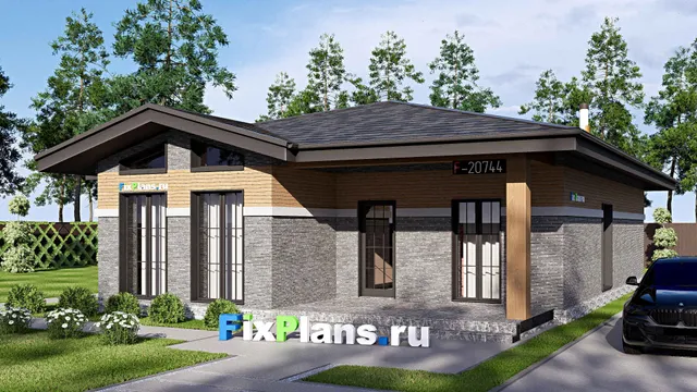 Проект одноэтажного дома 13 на 17, площадью 150 м² с 3 спальнями