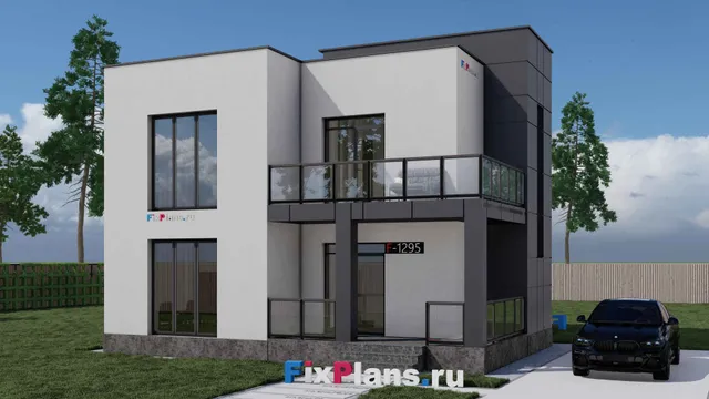 Проект двухэтажного дома 11 на 11, площадью 150 м² с террасой и 3 спальнями