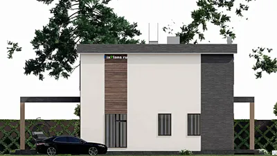 Проект двухэтажного дома 9 на 11, площадью 160 м² с 4 спальнями — фасад 5