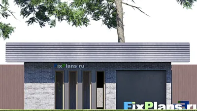 Проект гаража 8 на 9, площадью 60 м² на 2 машиноместа (F-21059) — фасад 6