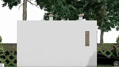 Проект бани 10 на 20, площадью 140 м² с бассейном и санузлом — фасад 4