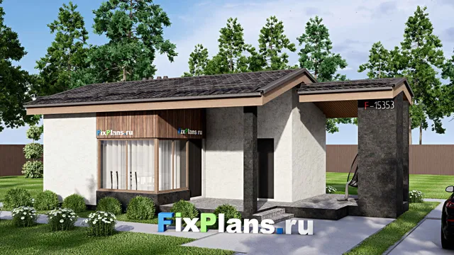 Проект бани 7 на 12, площадью 60 м² с комнатой отдыха, терассой и санузлом