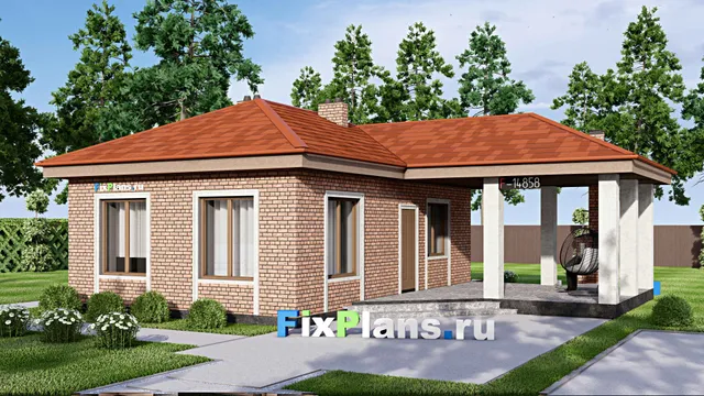 Проект бани 12 на 12, площадью 90 м² с комнатой отдыха, терассой и санузлом