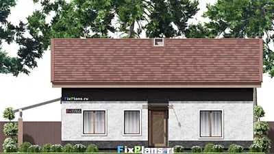 Проект дома с мансардой 12 на 16, площадью 230 м² с террасой и 5 спальнями — фасад 3