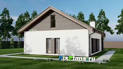 Проект дома с мансардой 11 на 13, площадью 210 м² с 3 спальнями — фасад 2