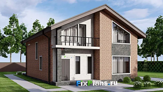 Проект дома с мансардой 10 на 17, площадью 220 м² с террасой и 5 спальнями