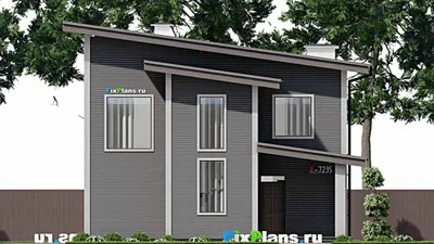 Проект дома с мансардой 11 на 13, площадью 160 м² с 4 спальнями — фасад 3