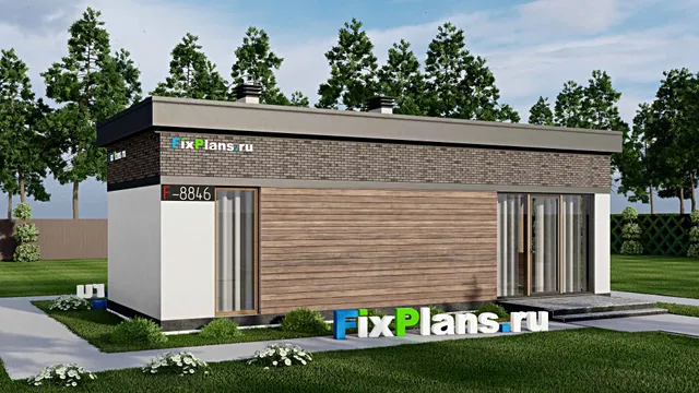 Проект бани 6 на 11, площадью 40 м² с санузлом
