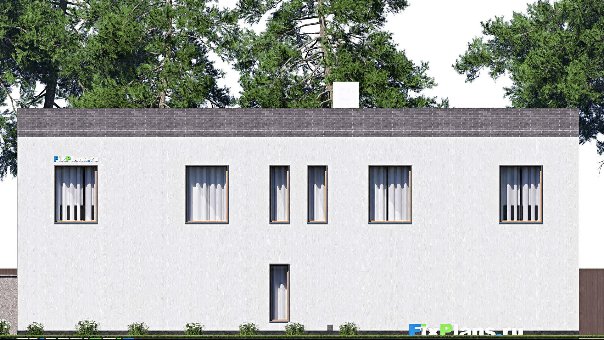 F-19691 - Проект двухэтажного дома 12 на 20, площадью 310 м² с баней, бассейном и 4 спальнями