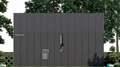 Проект дома с мансардой 9 на 15, площадью 160 м² с террасой, балконом, вторым светом и 1 спальнями — фасад 4