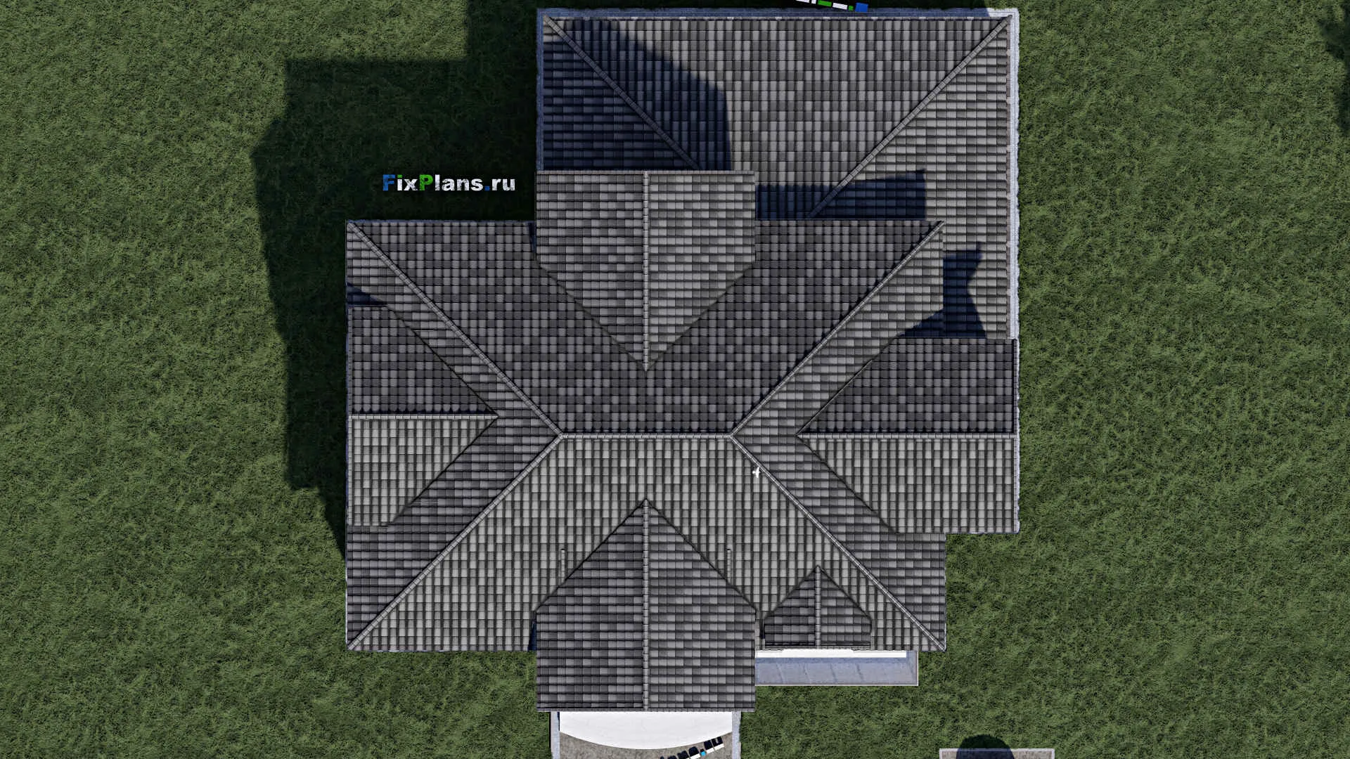 F-0926 - Проект дома с мансардой 19 на 22, площадью 510 м² с террасой и 4 спальнями