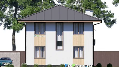 Проект двухэтажного дома 10 на 13, площадью 170 м² с 5 спальнями — фасад 6