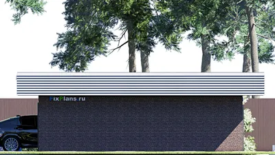 Проект гаража 8 на 9, площадью 60 м² на 2 машиноместа (F-21086) — фасад 5