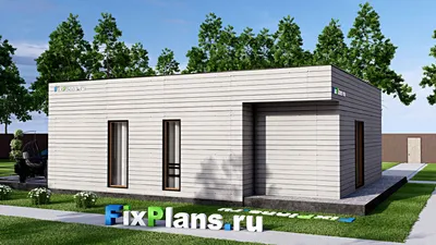 Проект бани 11 на 16, площадью 110 м² с комнатой отдыха, терассой и санузлом — фасад 2
