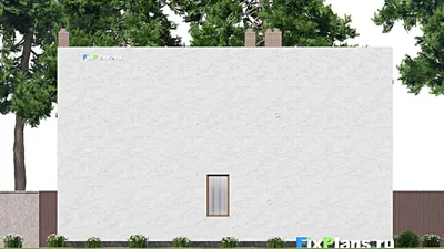 Проект двухэтажного дома 10 на 14, площадью 190 м² с террасой, балконом и 4 спальнями — фасад 6