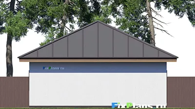 Проект гаража из газобетона 10 на 13, площадью 110 м² на 2 машиноместа — фасад 6