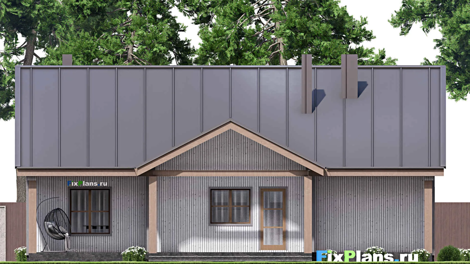 F-16388 - Проект одноэтажного дома 16 на 17, площадью 210 м² с 3 спальнями