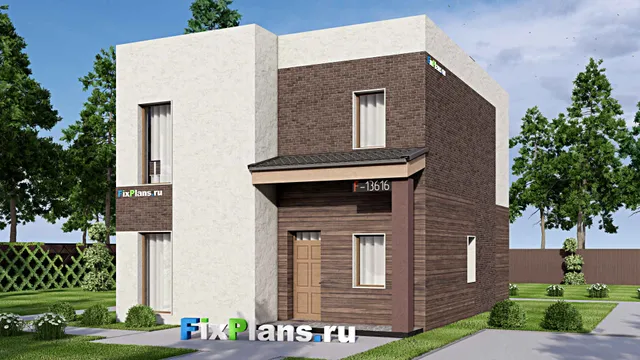 Проект двухэтажного дома 10 на 14, площадью 200 м² с террасой, балконом и 3 спальнями