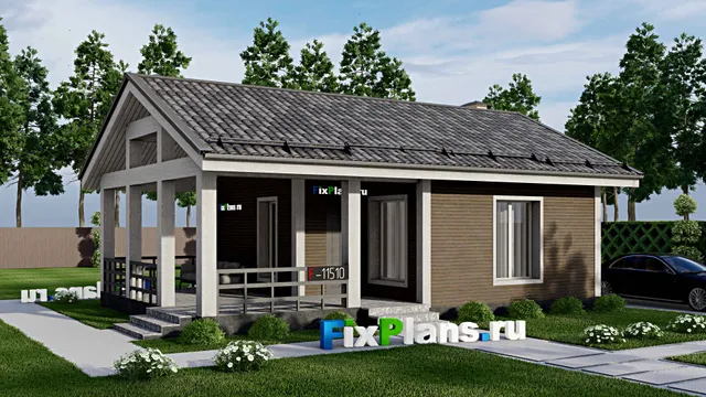 Проект бани 8 на 11, площадью 70 м² с комнатой отдыха, терассой и санузлом
