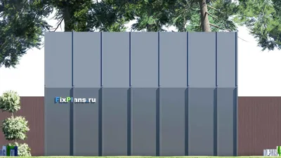 Проект гаража 8 на 8, площадью 50 м² на 2 машиноместа (F-21005) — фасад 5