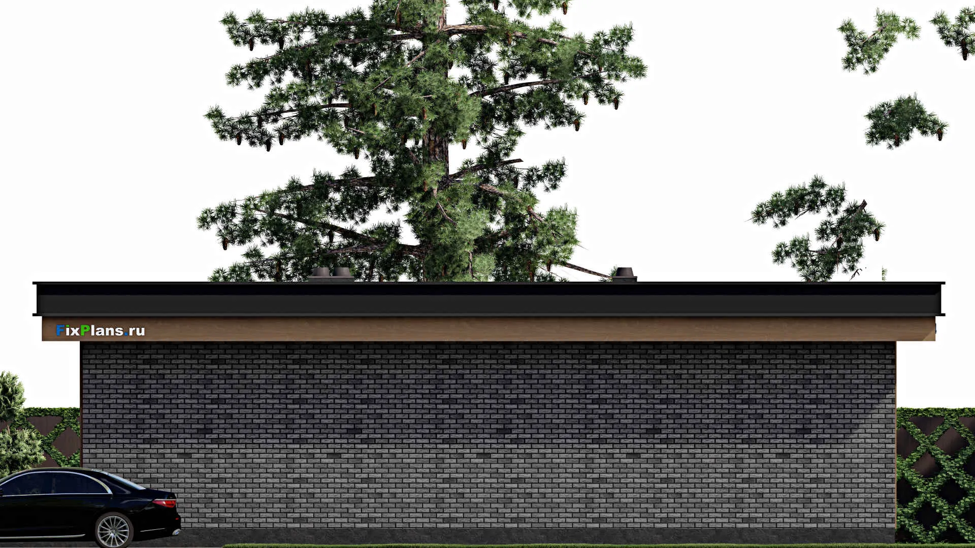 F-2195 - Проект одноэтажного дома 15 на 16, площадью 200 м² с 3 спальнями