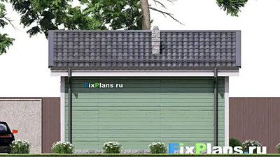 Проект бани 6 на 7, площадью 30 м² с комнатой отдыха — фасад 6