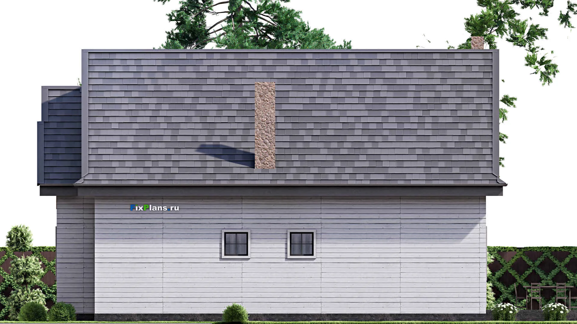 F-16262 - Проект дома с мансардой 16 на 18, площадью 310 м² с 2 спальнями